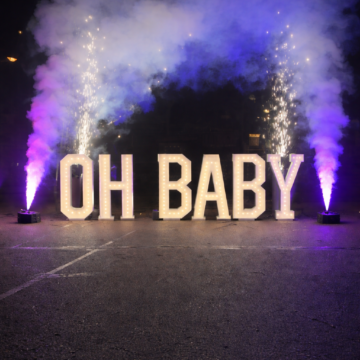 XL led letters 'oh baby'